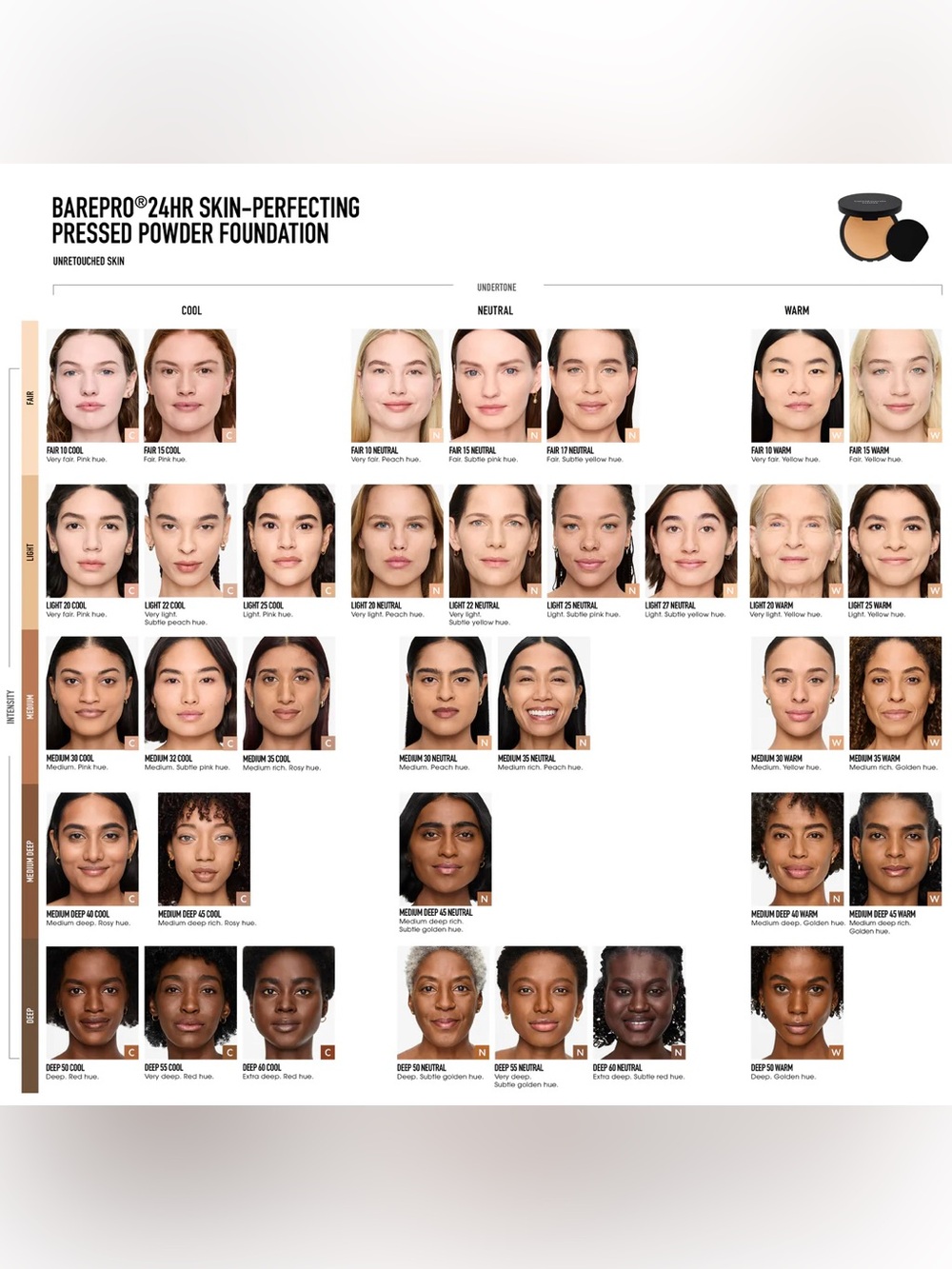 bareMinerals BAREPRO powder foundation Medium Deep 40 Warm or 45 Cool - Picture 3 of 5